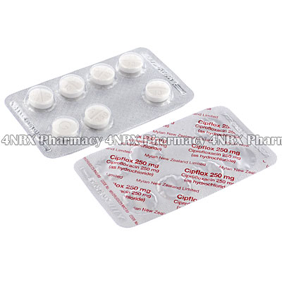 Cipflox (Ciprofloxacin Hydrochloride) - 250mg (28 Tablets)